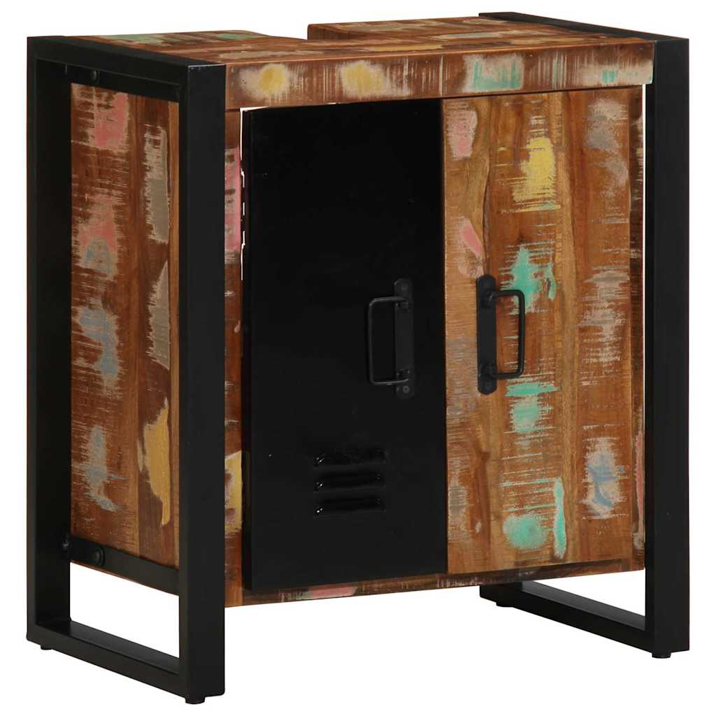 Bathroom Furniture Set 3 pcs Multicolour Solid Reclaimed Wood